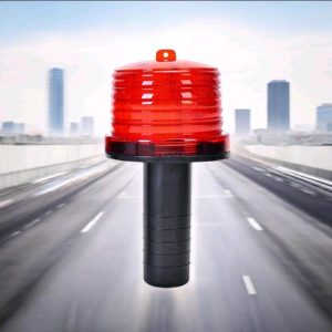 solar-powered LED warning light panel strobe cone peringatan darurat bahaya