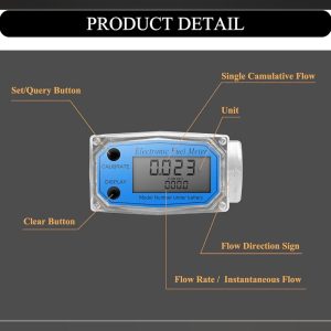 3 inch flow meter digital lcd display