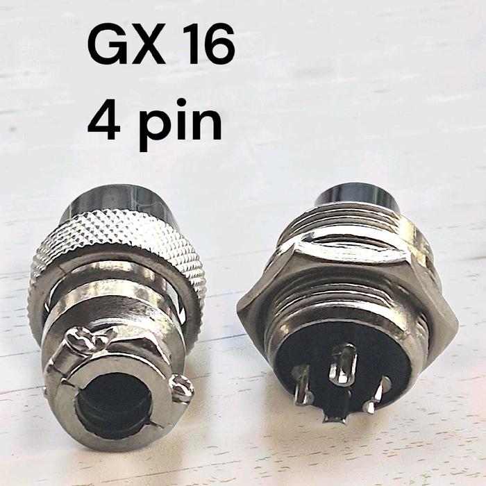 CB4 GX16 4pin jack aviotion wayer connector socket jack plug - Gambar 2