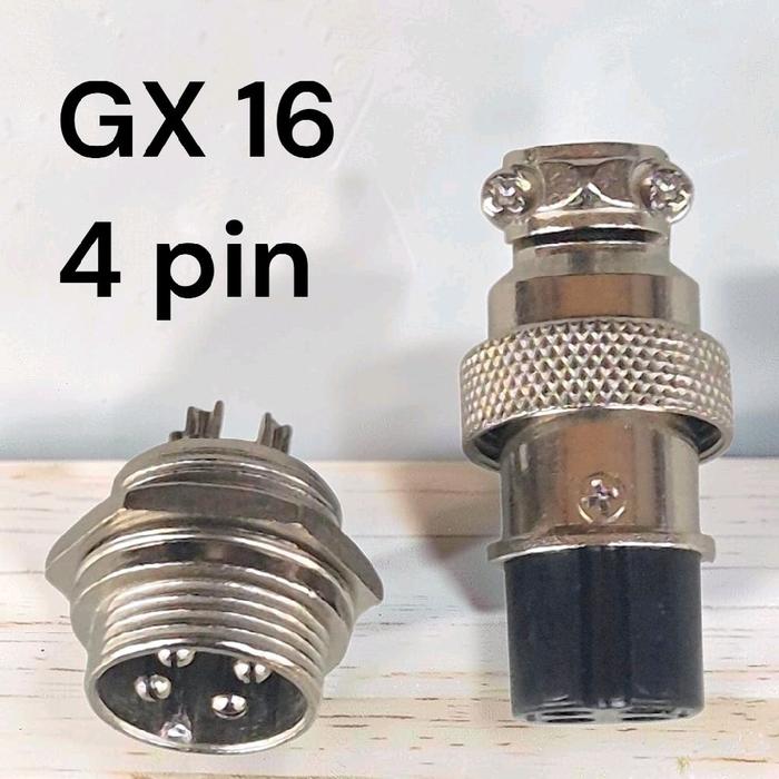 CB4 GX16 4pin jack aviotion wayer connector socket jack plug - Gambar 3